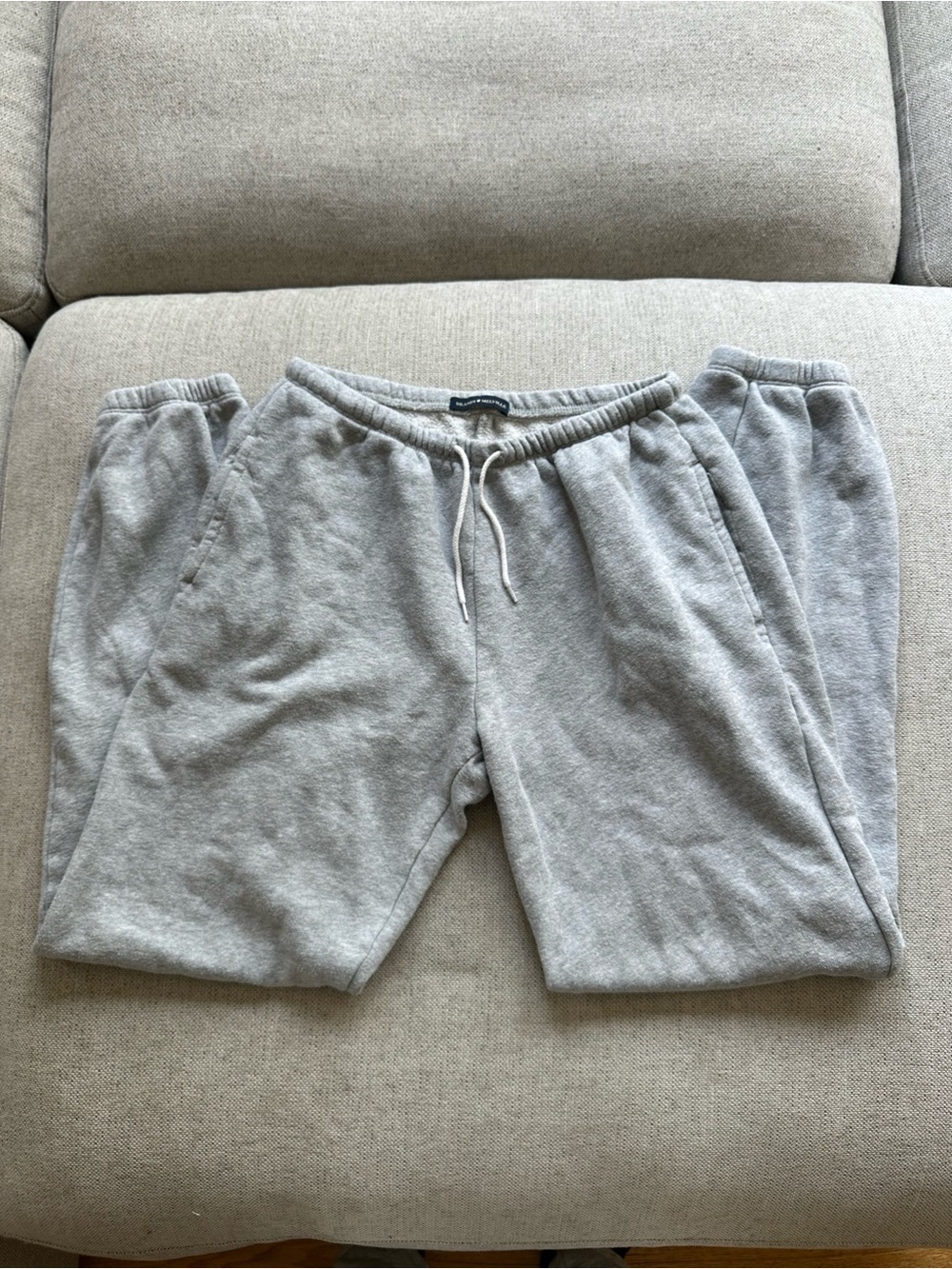 Brandy Melville Light Gray Cotton Blend Sweatpants Women’s One Size